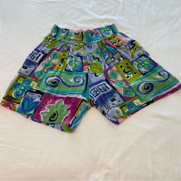 Ki Ko Mo Skort Blue Pink Black Lightweight Mini Pockets Y2K Whimsical Size M - Picture 2 of 10